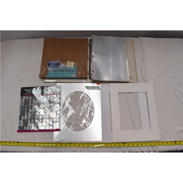 Binder, Paper frames, Cork tile & Stickers