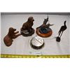 Image 1 : Assorted animal scupltures- Dogs, birds and coasters