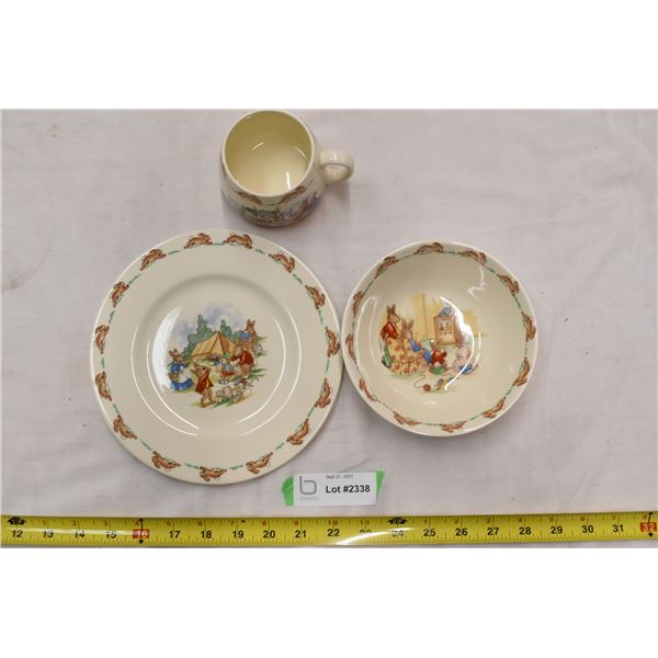 Royal Doulton 3-piece Bunnkykins dish set - IN BOX