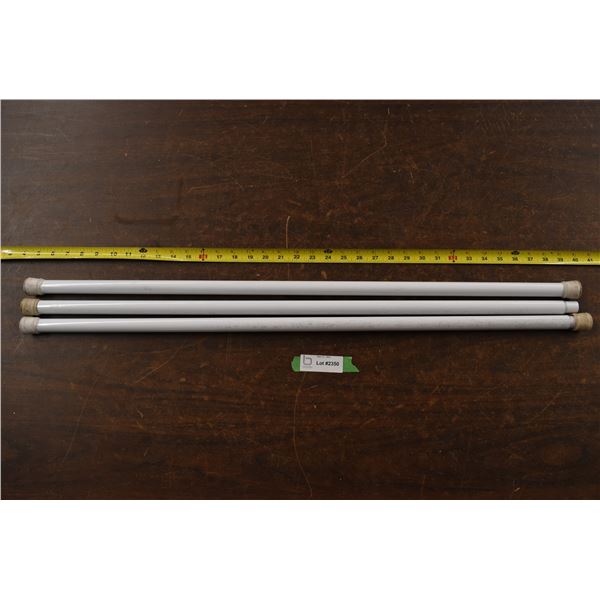 3 shower curtain rods / closet rods