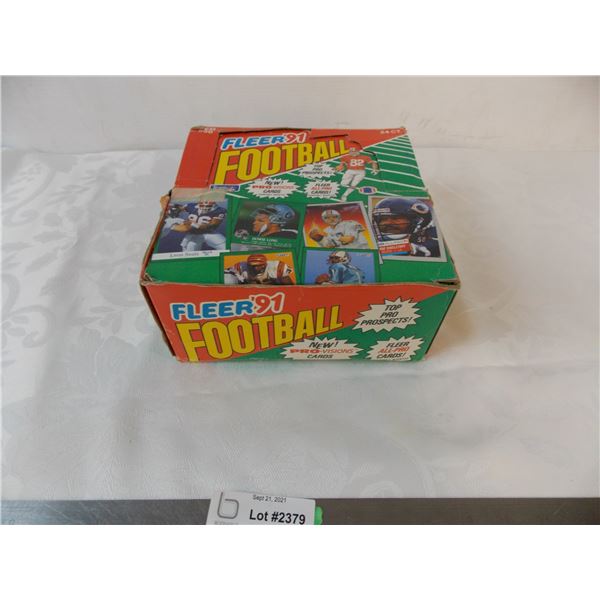 fleer 91 football box unopened packs
