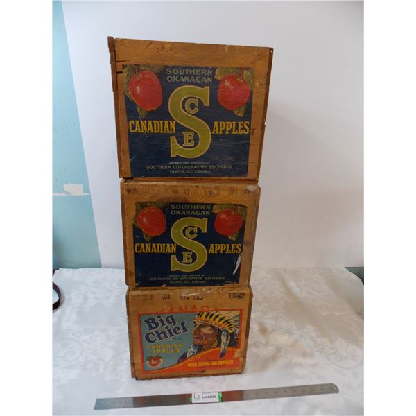 Big Chief + Two other Candian Apple crates