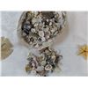 Image 8 : Large collection of small seashells, two starfish + handmade bird ornament from shells