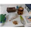 Image 3 : Birdhouse with ceramic trinket box, candle holders, bird coasters and  various ornaments