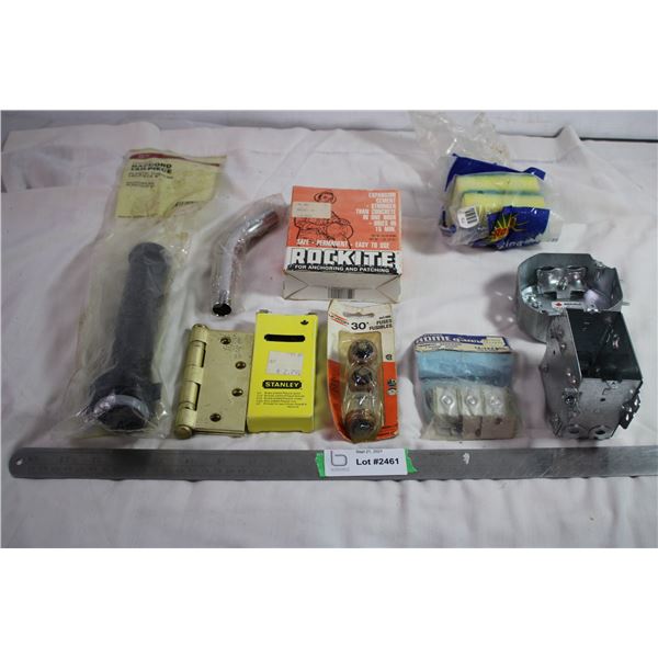 vintage Stove Fuses + brass plated hinges + expansion cement + electrical boxes + raccord Tailpiece