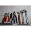 Image 1 : crescent wrenches + pliers + wire cutters
