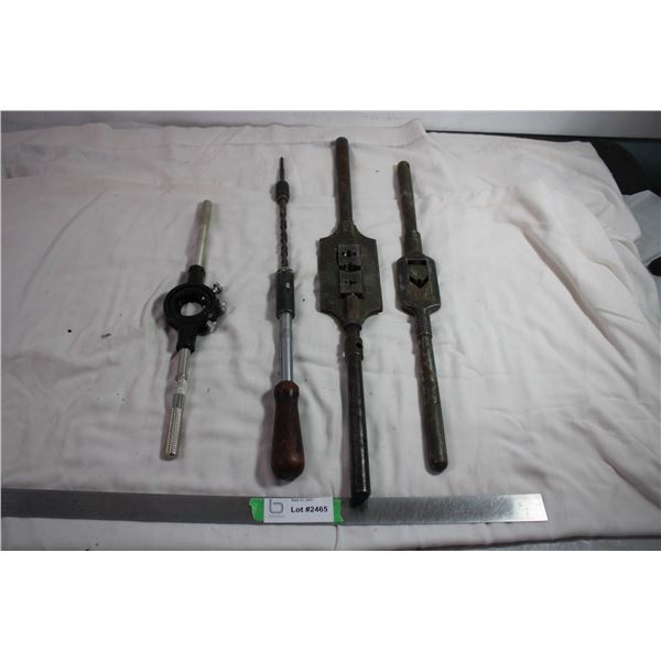 hand push auto driving screw driver + threader (cuts threads into bolts)