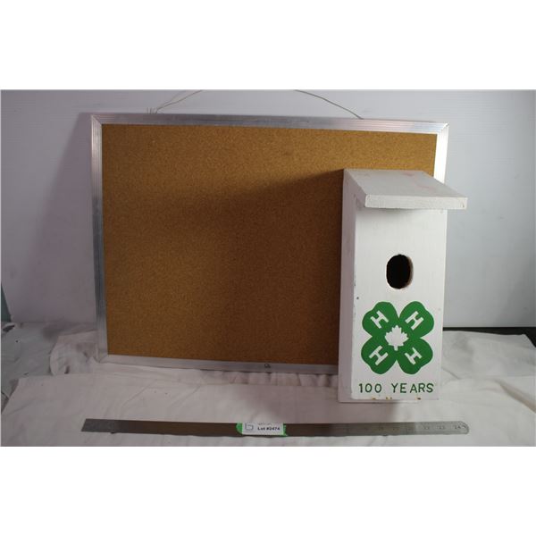 Cork board + bird house