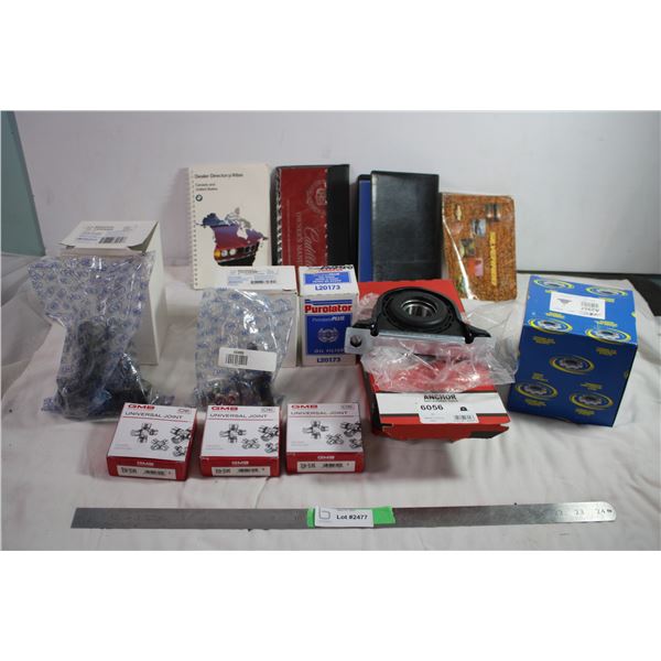 owners manuals + universal joints + parts GM#19289465 GM#19289626 + oil filter + Anchor bearing + Tr