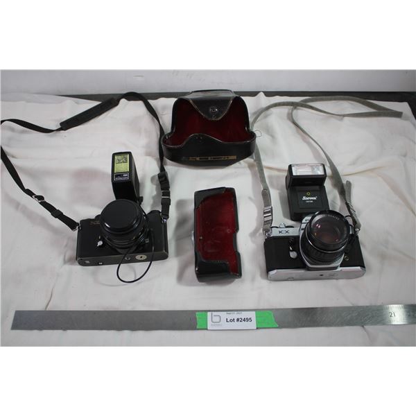 Minolta + pentax vintage film cameras