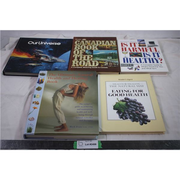 Health + healing books, Our Universe, Canadian Book of the Road