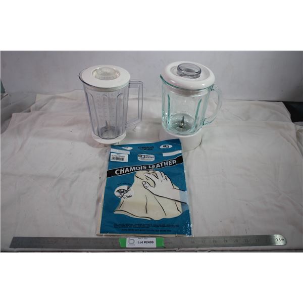 Chamois Leather Cloth + Two Blender pitchers
