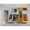 Image 1 : screwdriver set, riveter, 2pc suction + hex keys, drill bits, measuring tape