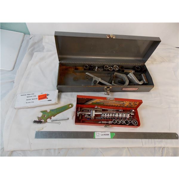 Tie Rod puller, small socket set, spanner tool