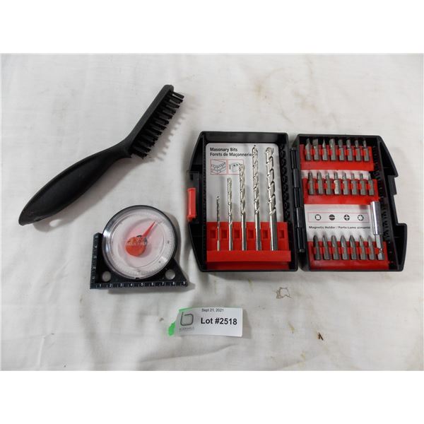 Drill Bit Set, Level angle finder, brush