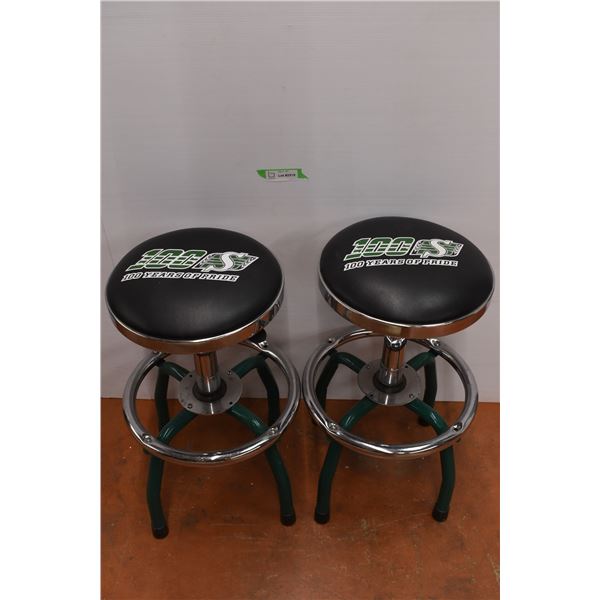 2X The Money - Pair of Sask Roughriders Barstools