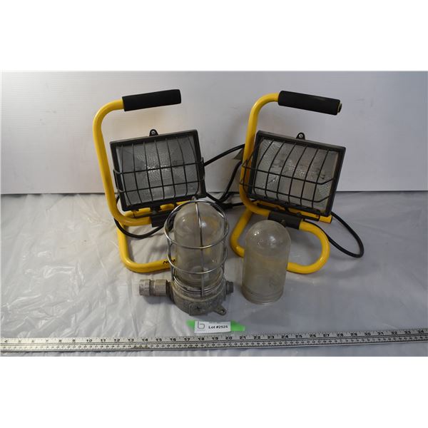 2 trouble lights with a vintage light