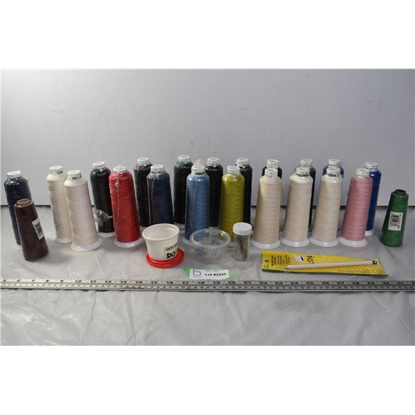 Box of thread and sewing accesories
