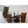 Image 4 : Owl Ornaments, one stone, some glass + wood