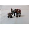 Image 4 : Small stone elephant ornaments + miniature oriental design + gold colored heavy miniatures