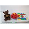 Image 1 : Microwavable buddy bear,  Tupperware toy and kids puzzle