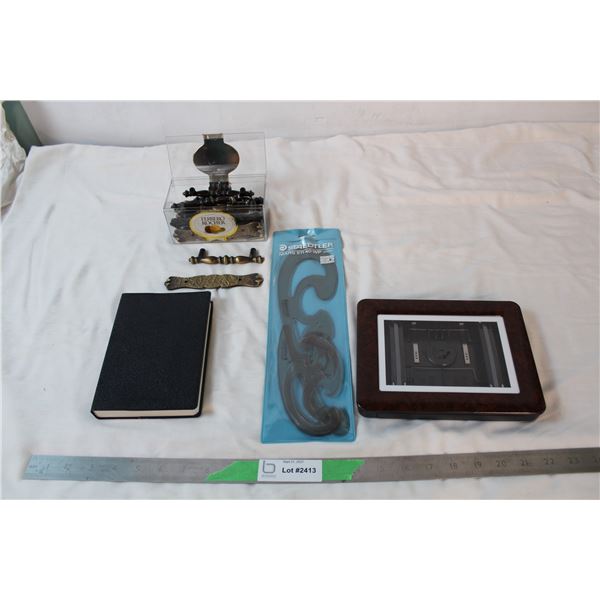 Staedtler Mars french curve set, Photo viewer, daybook planner, cupboard handles