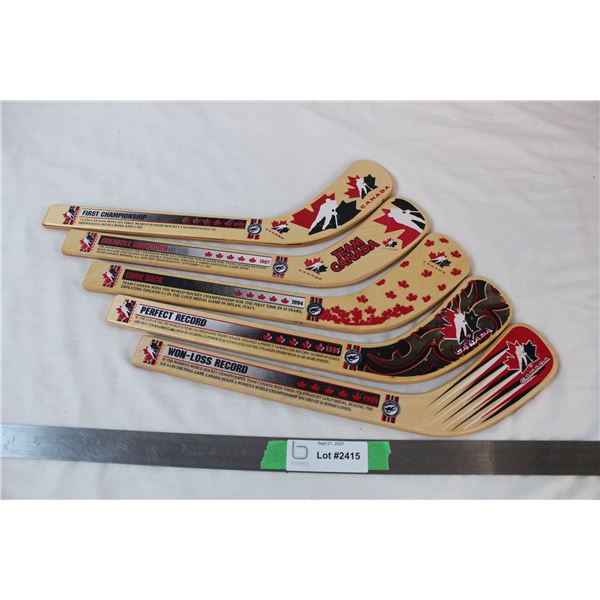 Molson Canadian wood hockey stick set of 5
