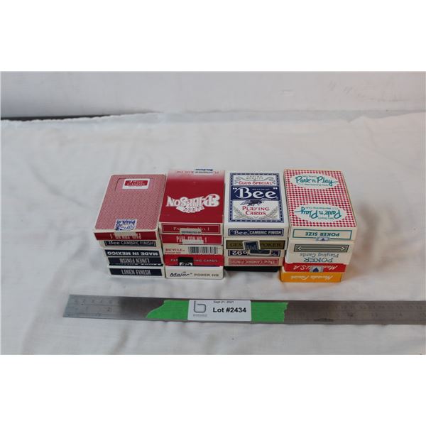 20 decks of playing cards - misc brands