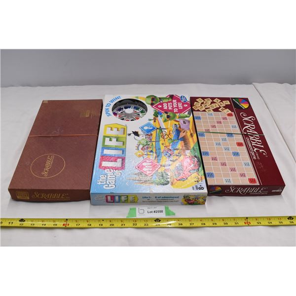 The Game of Life & 2 boxes of Scrabble