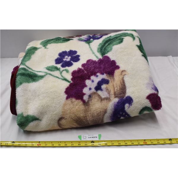 Large floral blanket