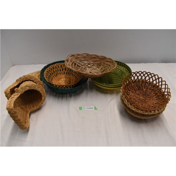 Wicker basket lot