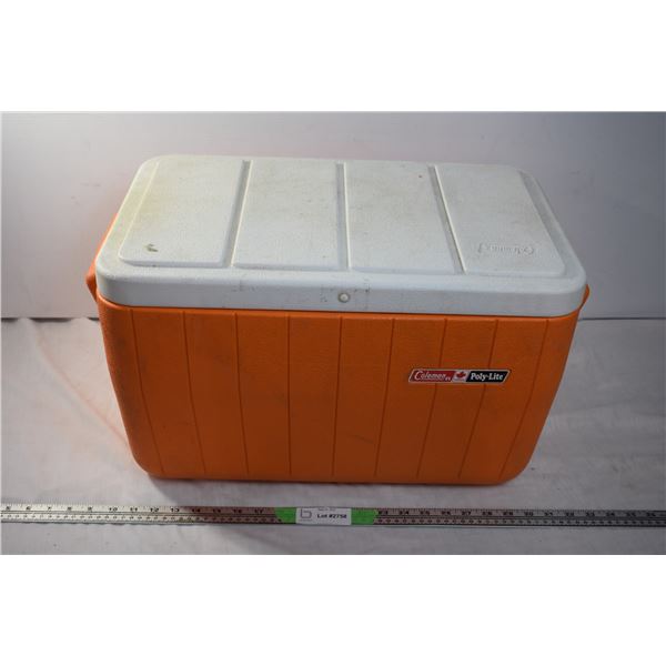 orange coleman cooler