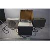 Image 1 : box of 4 electric heaters - all power on/fans work, one appears new unused