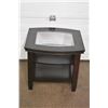 Image 1 : End Table with Glass Insert (22"x24"x22" tall)
