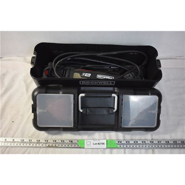 Rockwell Hyperlock F50 Sonicrafter oscillating saw in case with accessories