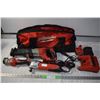 Image 1 : Milwaukee Toolbag with Grinder, flashlight, sawzall, batteries + charger