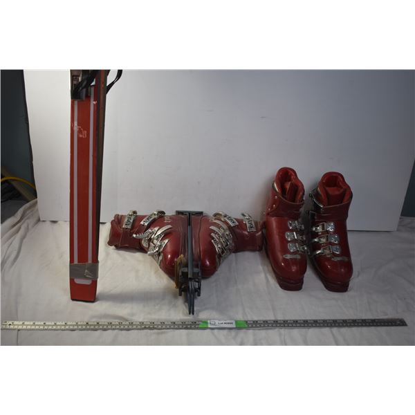 Salomon S444 Ski's (6ft long) and two pairs of ski boots (8M + 9M)