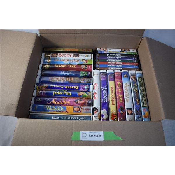 Disney VHS tapes + Planet of the apes DVD set