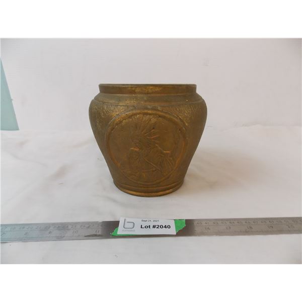 Antique Medalta Pottery #109 Flower Pot - approx 7" diamter 6.5" height