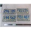Image 1 : (4) 1976 Sask License Plates - 2 farm plates