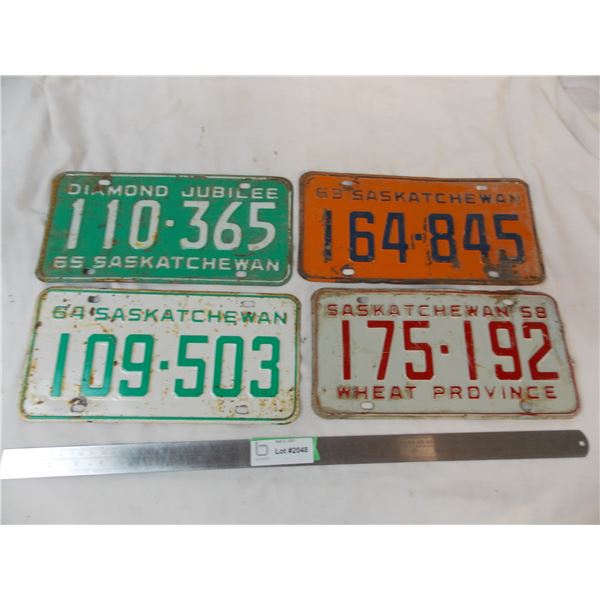 1958-1963-1964-1965 Sask Plates