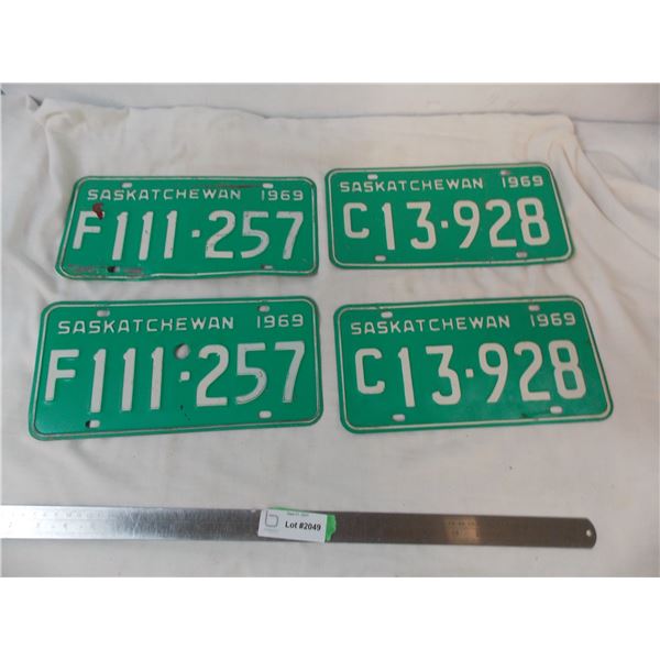 2X The Money - Matching Farm and Commercial 1969 license plates