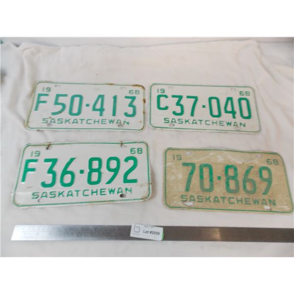 1968 Farm, commercial license plates