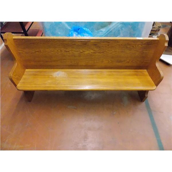 Wooden Church Pew - 6ft long - 37"H