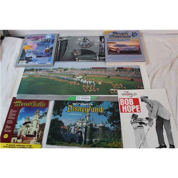 Saskatoon Jeux Canada Games poster, Expo 86, Disney, road report books, Bob Hope, etc