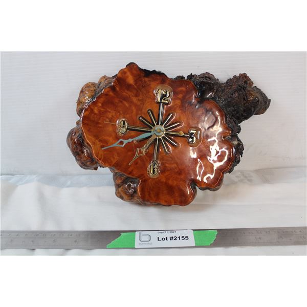 Handmade wooden clock