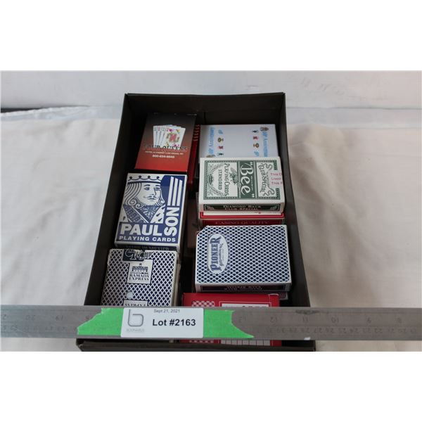 Large lot of unused playing cards...  some casino