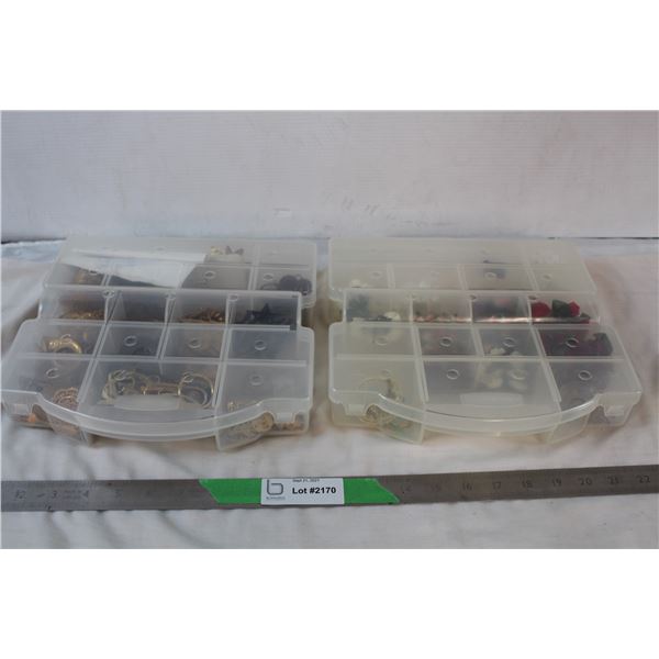 2 containers of crafting supplies