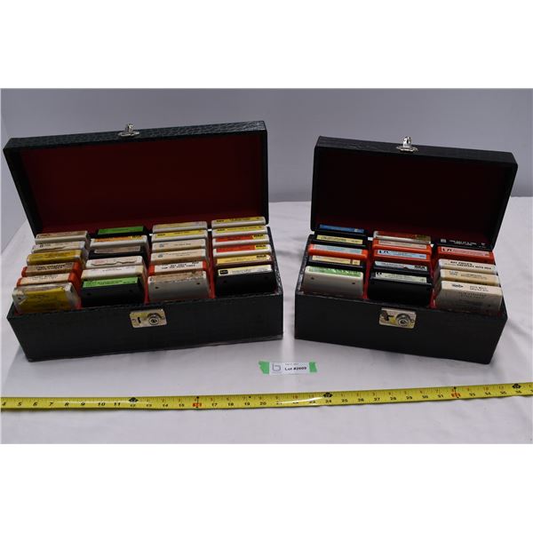 2 boxes of 8-tracks. 35 in total