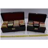 Image 1 : 2 boxes of 8-tracks. 35 in total
